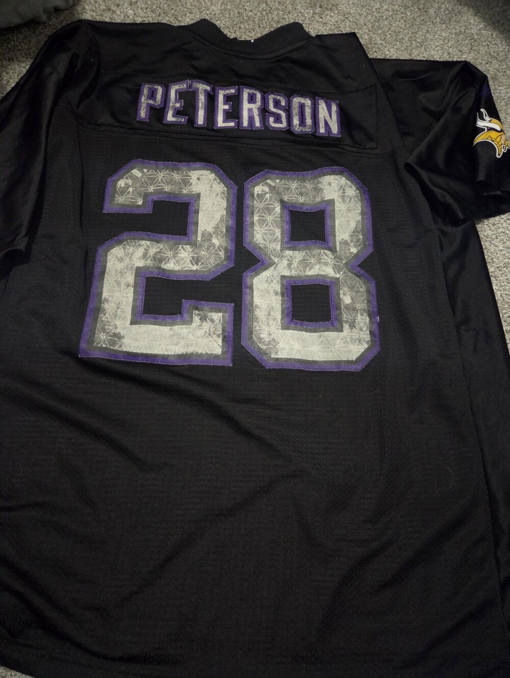 Men's Black Minnesota Vikings Adrian Peterson #28 Football Jersey Men's 2xl